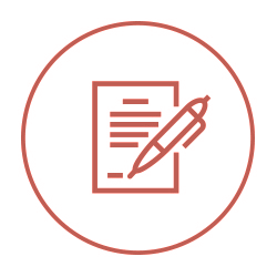 writing pencil paper icon circle border for sendero cross capital company in dallas texas